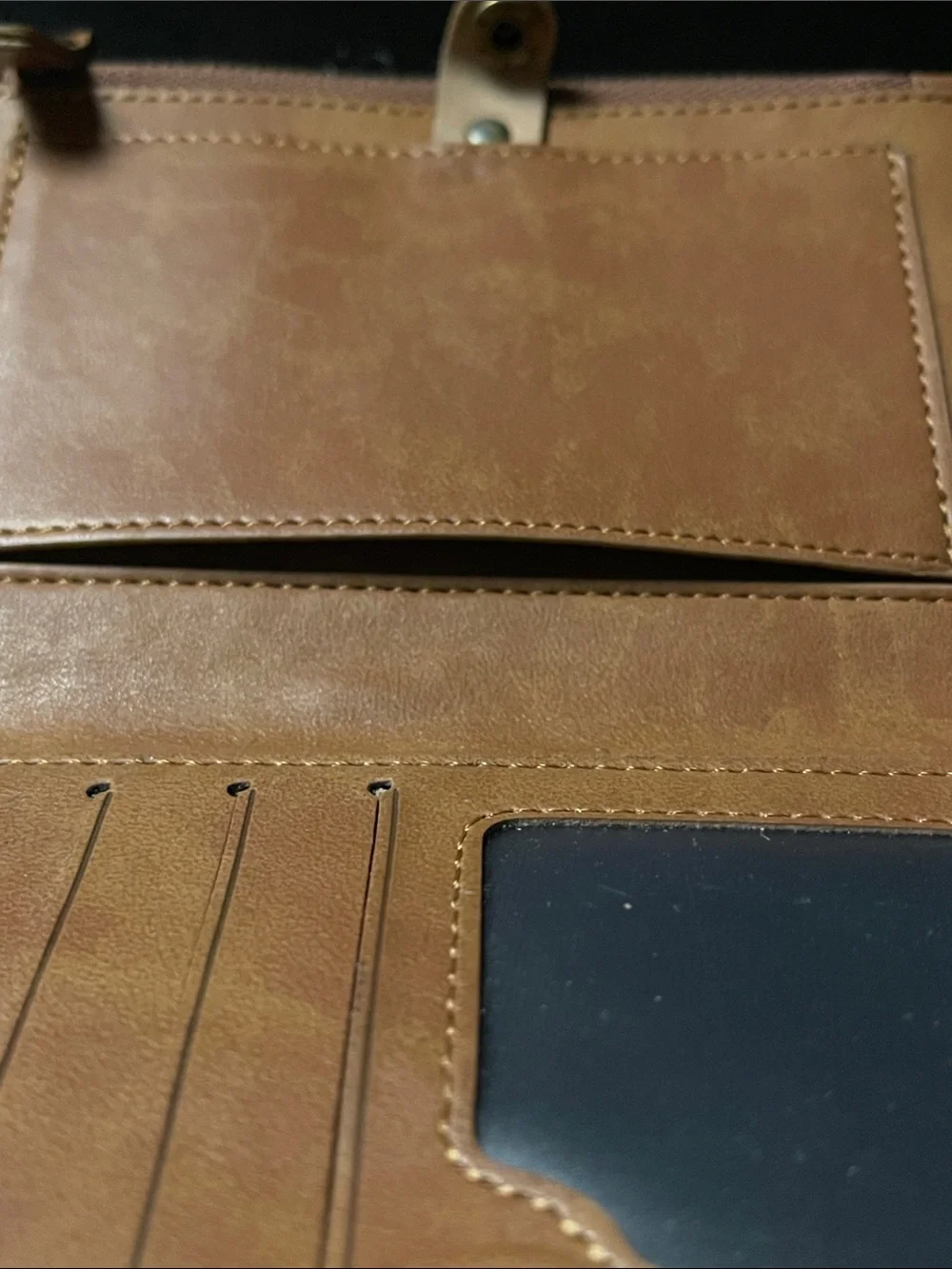 Flovent Tan/Brown Leather Zip CC card holder, Wallet and Phone Case